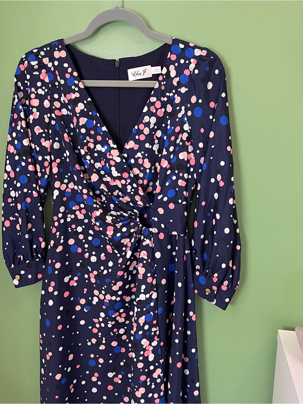 Eliza J Scatter Polka dot Dress Size 4 - Picture 3 of 10